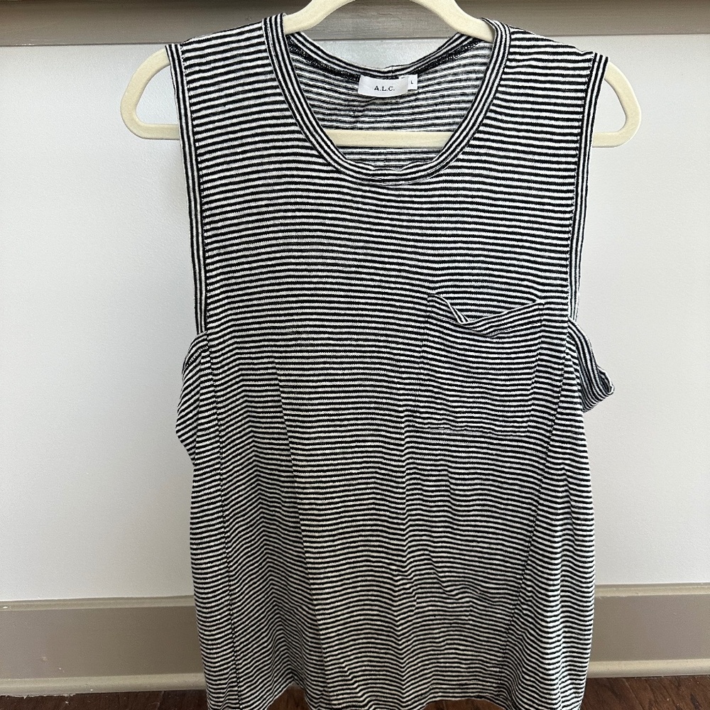 A.L.C. Sean Linen Muscle Tee